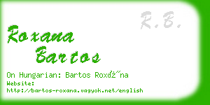 roxana bartos business card